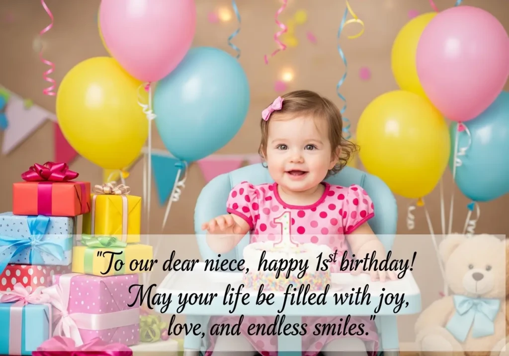 1st Birthday Wishes For Niece From Uncle & Aunt