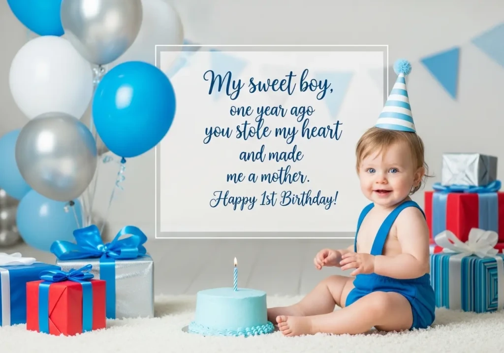 First Birthday Wishes For Baby Boy From Mother