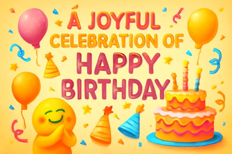 A Joyful Celebration of Happy Birthday Lots of Love and Blessings