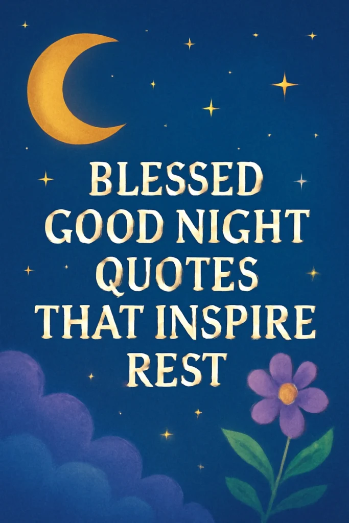 Blessed Good Night Quotes That Inspire Rest
