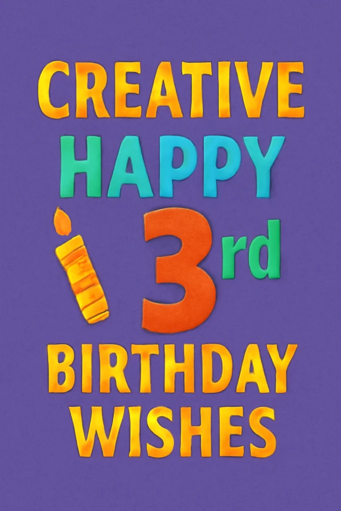 Creative Happy 3rd Birthday Boy Wishes for Photo Albums & Memory Books