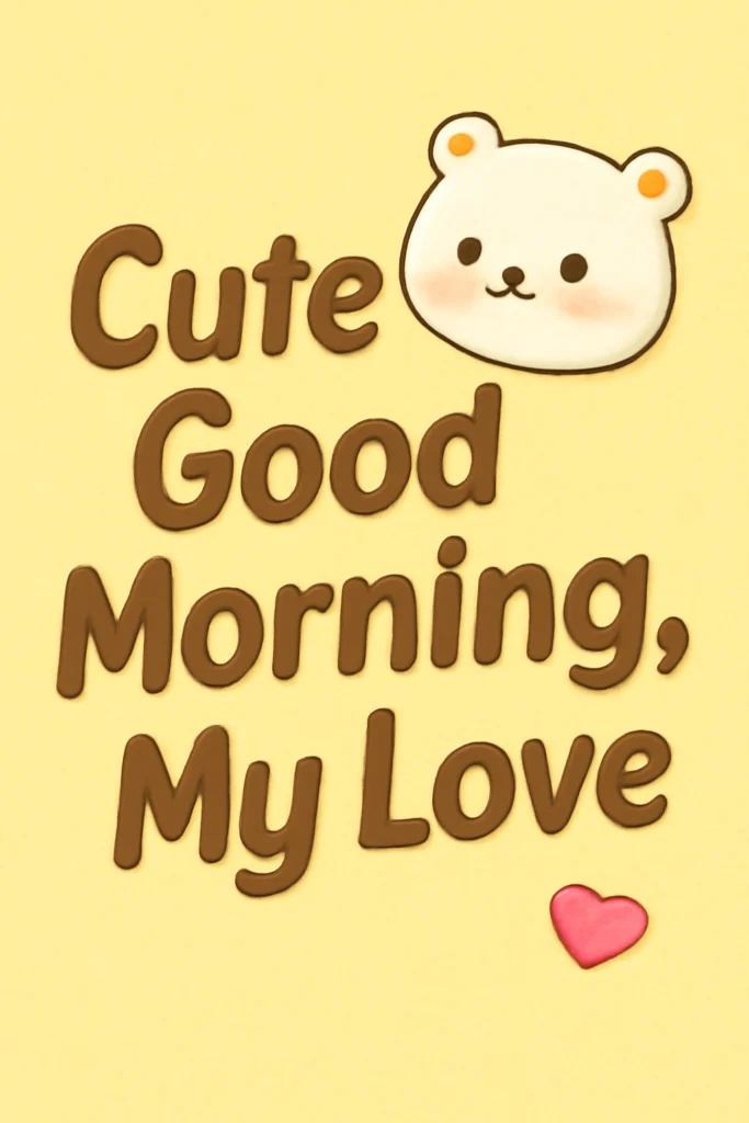 Cute Good Morning, My Love Quotes to Brighten Their Day