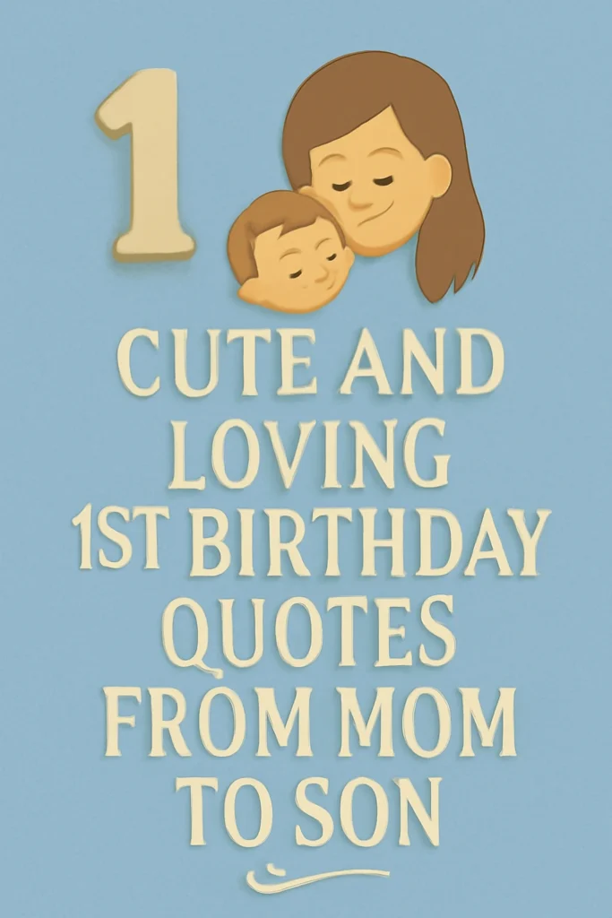 Cute and Loving 1st Birthday Quotes from Mom to Son