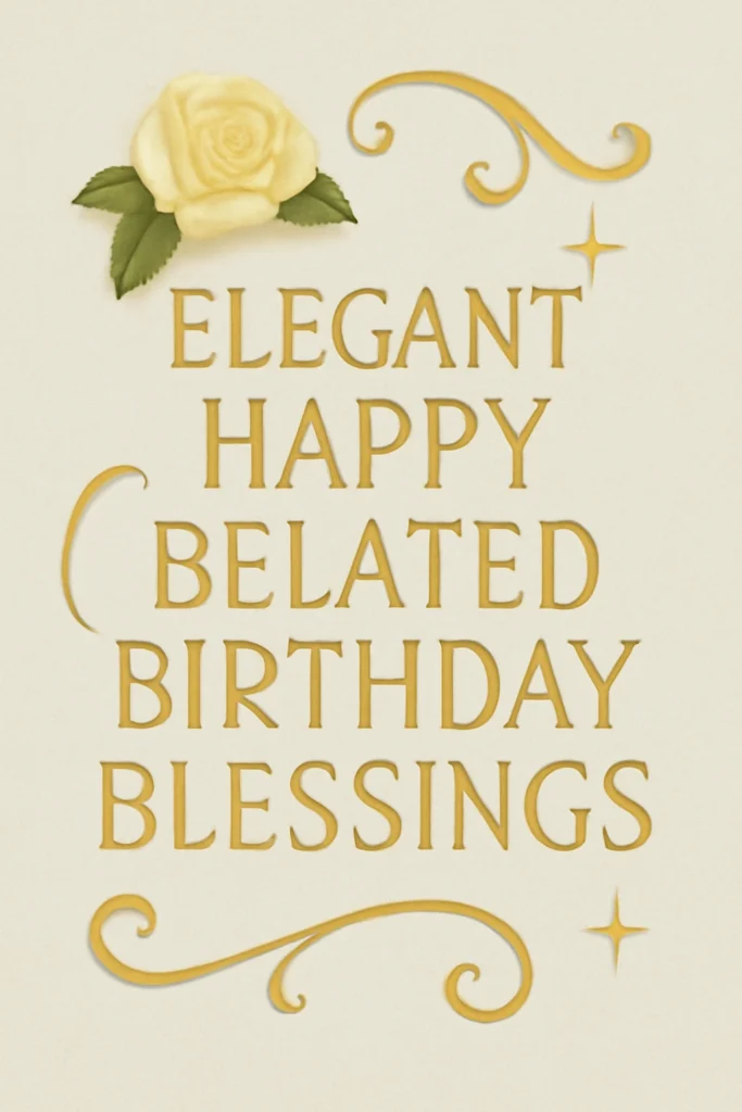 Elegant Happy Belated Birthday Blessings
