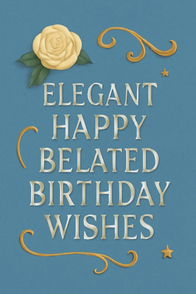 elegant happy belated birthday