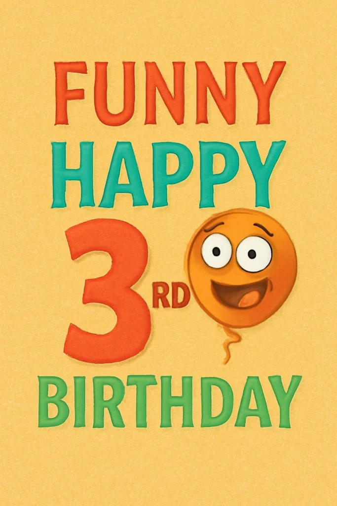 Funny Happy 3rd Birthday Lines for a Silly, Smiley Boy