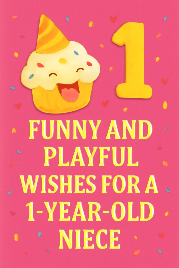 Funny and Playful Wishes for a 1-Year-Old Niece