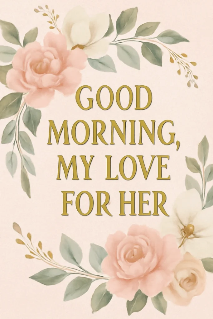 Good Morning, My Love for Her Beautiful Messages She’ll Adore