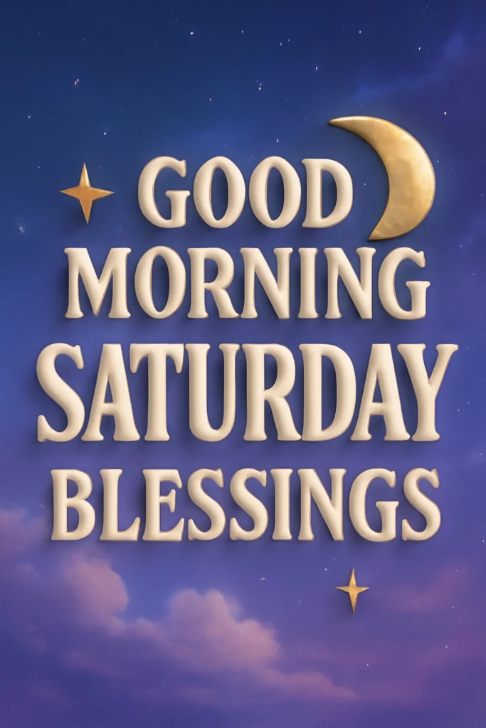 Good Morning Saturday Blessings