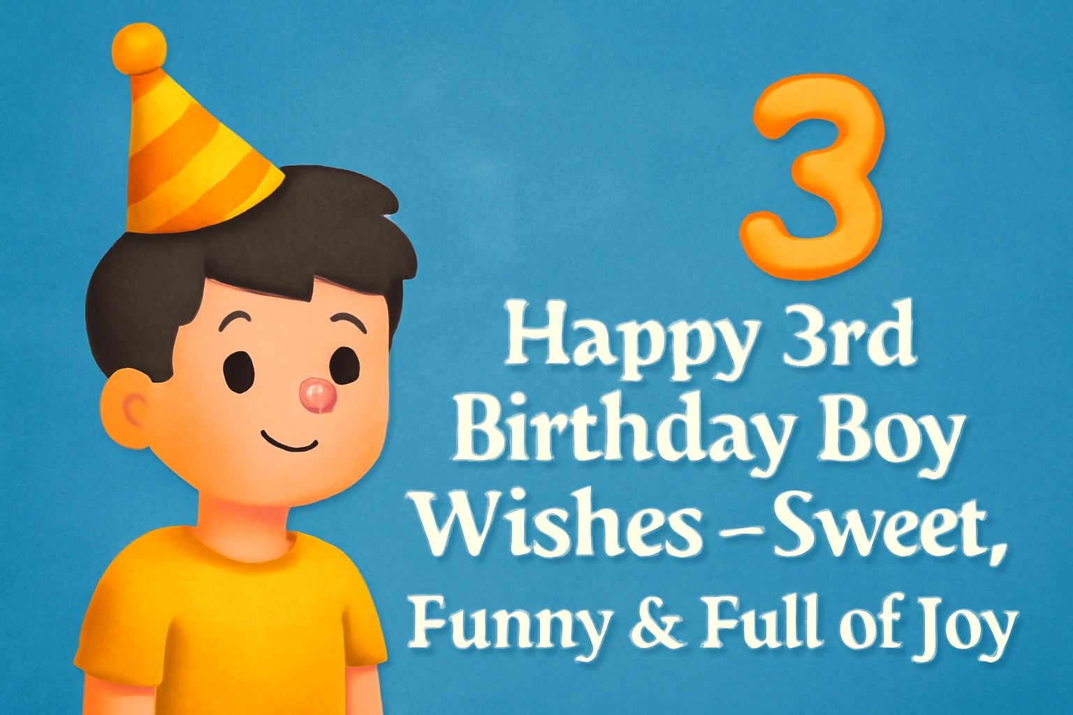 Happy 3rd Birthday Boy Wishes – Sweet, Funny & Full of Joy