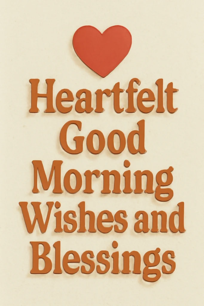 Heartfelt Good Morning Wishes and Blessings