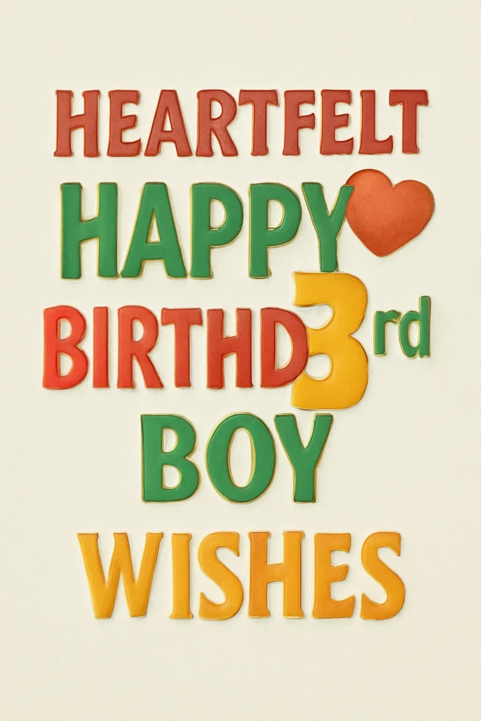 Heartfelt Happy 3rd Birthday Boy Wishes from Parents