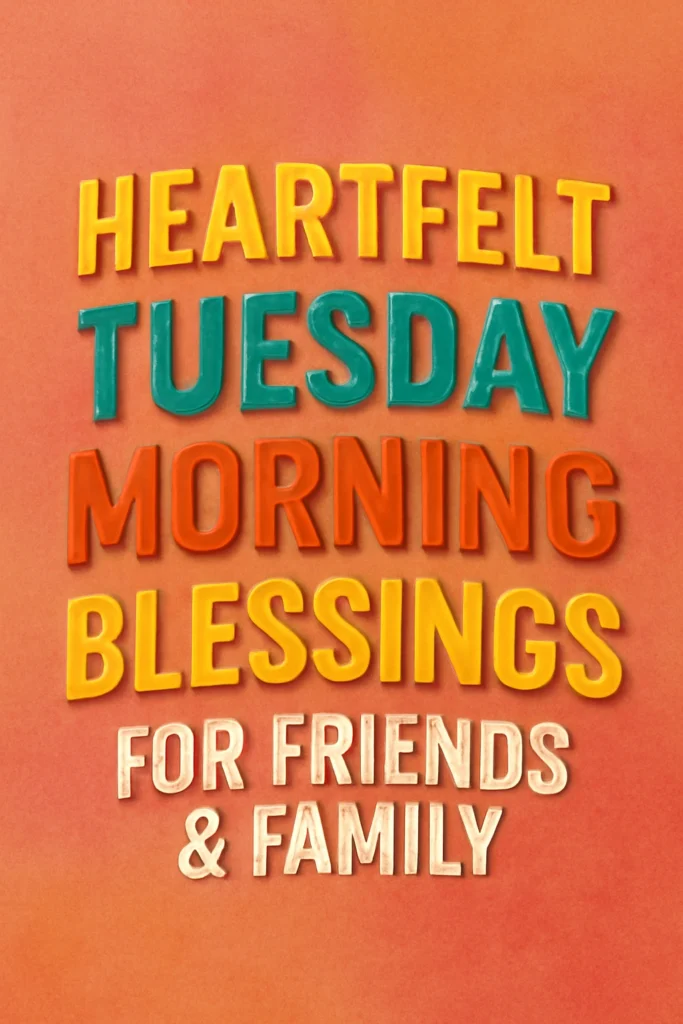 Heartfelt Tuesday Morning Blessings for Friends & Family