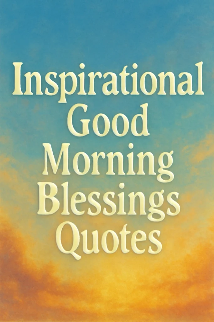 Inspirational Good Morning Blessings Quotes