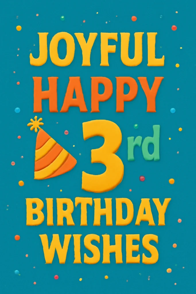 Joyful Happy 3rd Birthday Wishes for a Nephew
