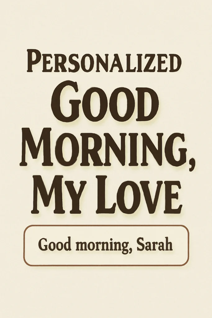 Personalized Good Morning, My Love Messages You Can Copy & Edit