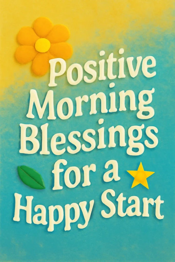 Positive Morning Blessings for a Happy Start
