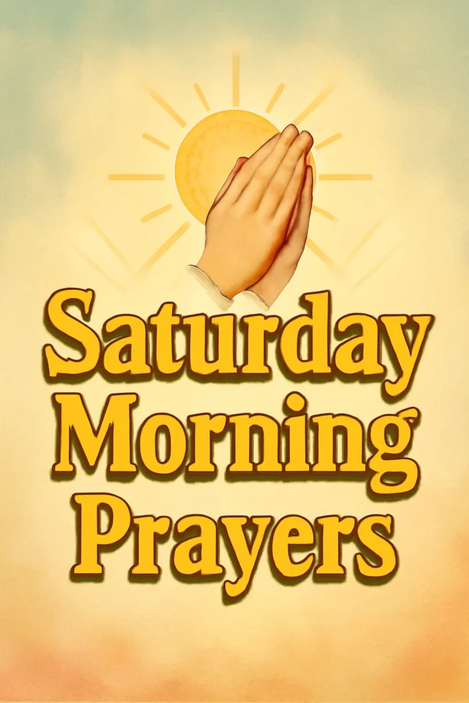 Saturday Morning Prayers
