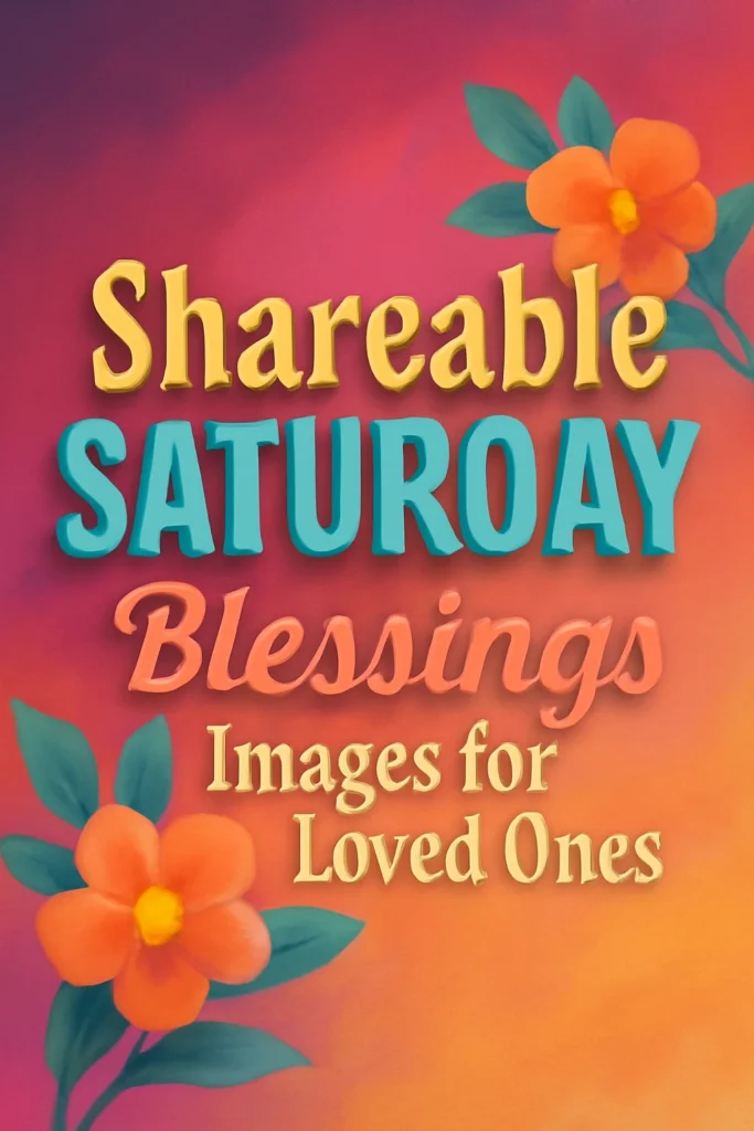 Shareable Saturday Blessings Images for Loved Ones
