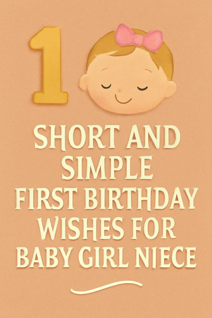 Short and Simple First Birthday Wishes for Baby Girl Niece