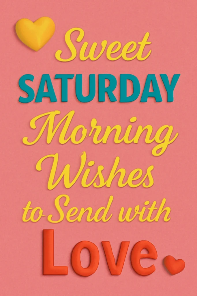 Sweet Saturday Morning Wishes to Send with Love