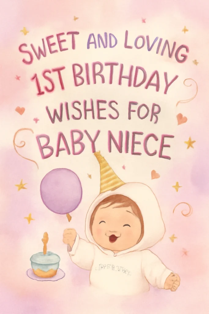 Sweet and Loving 1st Birthday Wishes for Your Baby Niece