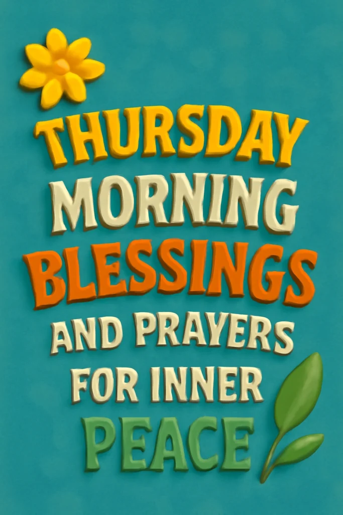Thursday Morning Blessings and Prayers for Inner Peace