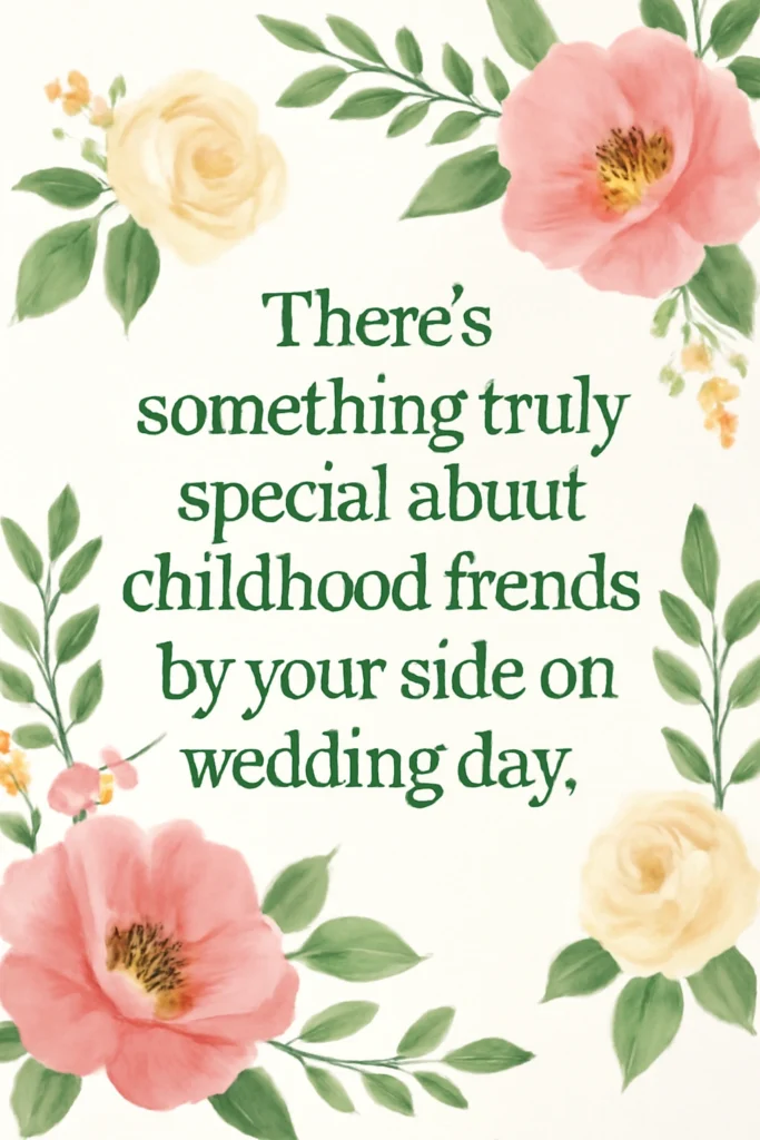 Wedding Quotes About Childhood Friends